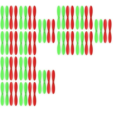 HobbyFlip 55mm Green Red Propeller Blades Props 5x Compatible with Blue Mini Drone 3 Pack