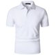 thumbnail image 4 of Blusa y camisa de manga corta con cuello vuelto para hombre, informal, de moda, de color liso, con botones, solapa y hebilla de gancho, camiseta de manga corta de poliéster para hombre., 4 of 6