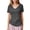 Grey, variant on White Tops for Women Women’S Relaxed Fit Tees Women's High End Slim Fit Solid Color Casual V Neck Short Sleeved Buttoned Pullover Top Workout T-Shirts for Women L