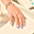 thumbnail image 3 of Kiss Impress Press On Nails Almond, ‘Ciel’, Blue, Medium Length, 30 Count, 3 of 11