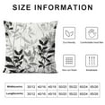 thumbnail image 5 of COMIO Black White Floral Pillow Covers Grey Flower Throw Pillow Cover Soft Elegant Accent Decorative Couch Cushion Cover for Bed Living Room Chair Outdoor Waterproof Sofa Pillowcases, 5 of 5