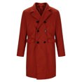 thumbnail image 3 of zfhfof Men's Casual Trench Coat Slim Fit Notched Collar Long Jacket Overcoat Winter Business Double Breasted Pea Coat wih Pockets, 3 of 5