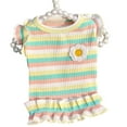 thumbnail image 1 of Vestido de rayas arcoíris para perros, vestido de verano para perros, vestidos para gatos, trajes de algodón suave y transpirable para perros y ropa para perros, niñas, cachorros, vestidos ligeros, 1 of 8