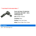 thumbnail image 2 of Front Left Outer Tie Rod End - Compatible with 2007 - 2016 Volkswagen Eos 2008 2009 2010 2011 2012 2013 2014 2015, 2 of 2