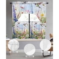 thumbnail image 2 of Spring Floral Swag Curtains for Living Room/Bedroom Windows, Summer Flowers Birds Watercolor Kitchen Curtains and Valances Set 36 Inch Length, Light Filtering Swags Valance Curtain Panels, 2 of 5