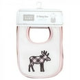 thumbnail image 2 of Hudson Baby Infant Girl Cotton Terry Drooler Bibs with Fiber Filling, Girl Moose Bear, One Size, 2 of 12