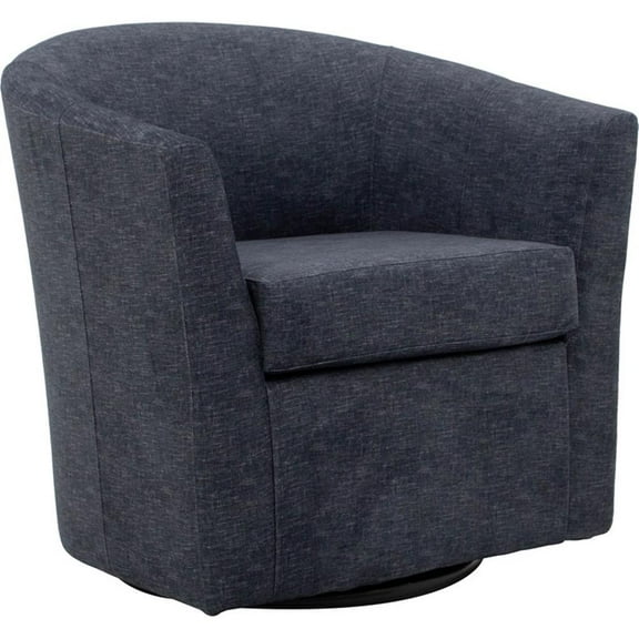 Fox Hill Trading Windsor 19"H Fabric Swivel Club Chair in Amethyst Purple