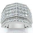 thumbnail image 3 of Pompeii 3 Ct Diamond Men's Multi-Cluster Wide Ring in White or Yellow Gold (I/J,I2-I3), 3 of 5
