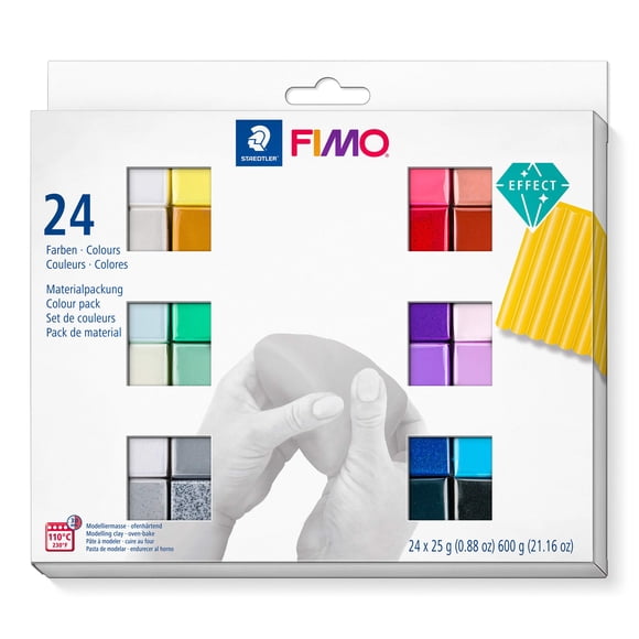 Staedtler 8013 c24-1ST Pâte à Modeler Durcissante pour Four, Multicolore, 24 Demi-Blocs