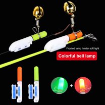 Tnobhg Fishing Glow Stick with Bell Super Bright Waterproof Battery-operated Compact Size LED Luminous Fishing Pole Glow Stick