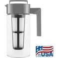 thumbnail image 3 of Takeya Patented Deluxe Cold Brew Coffee Maker with Grey Lid Airtight Pitcher, 1 Quart, Stone, 3 of 8