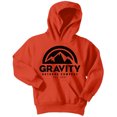 thumbnail image 1 of Sudadera con capucha para jóvenes Gravity Outdoor Co. - Logotipo negro - Naranja - Grande Gravity Outdoor Co. Chaqueta, 1 of 2