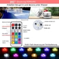 thumbnail image 3 of Juego de 10 lámparas LED sumergibles a prueba de agua con cambio de color con batería de control remoto Iluminación LED para pecera Bañera Halloween Navidad Calabaza Jarrón a prueba de agua Zhivalor WXOTTO-CWY-1836, 3 of 5