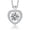 01 Heart Dancing-Silver, variant on 1 Carat Moissanite Dance Pendant Necklaces 14K Gold Plated Christmas Jewelry Gift for Women