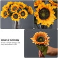 thumbnail image 5 of KAKOWELY 5 girasoles artificiales decorativos de estilo retro (amarillo), 5 of 5