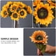 thumbnail image 5 of KAKOWELY 5 girasoles artificiales decorativos de estilo retro (amarillo), 5 of 5