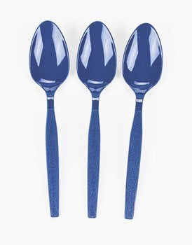 Royal Blue Plastic Spoons (50 Pc) - Party Supplies - 50 Pieces