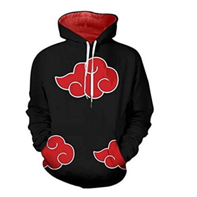Naruto Anime Cartoon Hoodie Uzumaki Naruto Cosplay Akatsuki Uchiha Itachi Full-Size Sweatshirt 3D Printed Hooded Sweater Coat4XL(90-100kg) Gao Jinjia LED