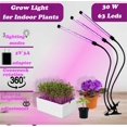 thumbnail image 3 of Lumières de Croissance pour Plantes d'Intérieur 84 LED Spectre Complet Lampes de Croissance Auto ON/Off Minuterie 3/9/12 H 3 Modes d'Interrupteur 10 Niveaux de Dimmabilité, 3 of 7