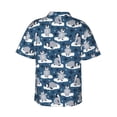 thumbnail image 3 of Daiia Snow Penguin Hawaiian Shirt for Men Gentle Cotton Regular Short Sleeve Casual-X-Large, 3 of 9