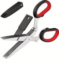 thumbnail image 1 of YOPTOP 1pc Stainless Steel Kitchen Scissors Multi Layer Kitchen Scissors Herb Scissors With 5 Blabe Multifunctional Kitchen Cutter With Brush Kitchen Green Onion Scissor Kitchen Gadgets K, 1 of 7
