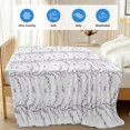 thumbnail image 4 of Purple Botanical Cooling Blanket,Lightweight Breathable Summer Throw Blanket with Double Sided Cold Effect,Butterfly Spring Floral Summer Botanical Picnic Blankets Bed Sheet for Hot Sleepers 30"x40", 4 of 8