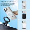 thumbnail image 4 of Magnetic Leather Case for iPhone 15 Pro Max Case MagSafe Shockproof Protective Case with Magnetic Kickstand Non-Slip Bumper (Grey), 4 of 12