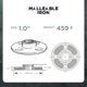 thumbnail image 4 of Brida de piso SUPPLYGIANT HNGM0300 de hierro galvanizado de 1", 4 of 4