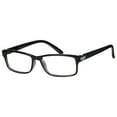 thumbnail image 2 of M+ Mens Rectangular Plastic Reading Glasses 2.50 Frazier in Classic Black, 2 of 6