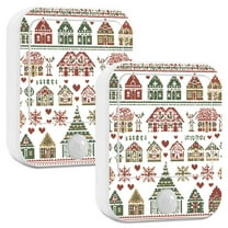 Yayeee 2-Pack Plug in LED Night Lights with Light Sensors Motion Detectors, Green Nordic Christmas House