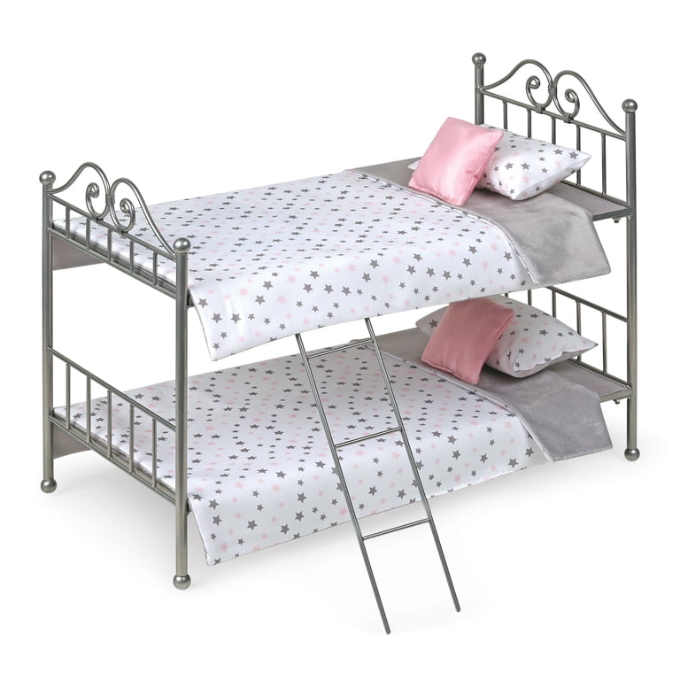 Badger Basket Scrollwork Metal Bunk Bed Doll Furniture photo 1