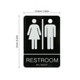 thumbnail image 2 of LOLIPPYY Washroom Signs Acrylic Black Rectangular Indoor Signage 1Pack, 2 of 8