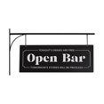 thumbnail image 3 of American Art Decor Metal Open Bar Sign - Black/White Double-Sided Wall & Outdoor Bar Decor, Vintage Style Hanging Bar Bracket Sign for Patio, Man Cave & Home Bar, 3 of 6