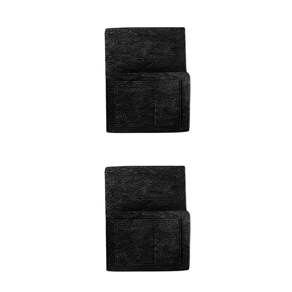 Naiovety Organizador de cabecera de fieltro, bolsa colgante para revistas y libros, cama de papel para bebé, sofá, colchón, bolsa lateral, Negro 2piezas