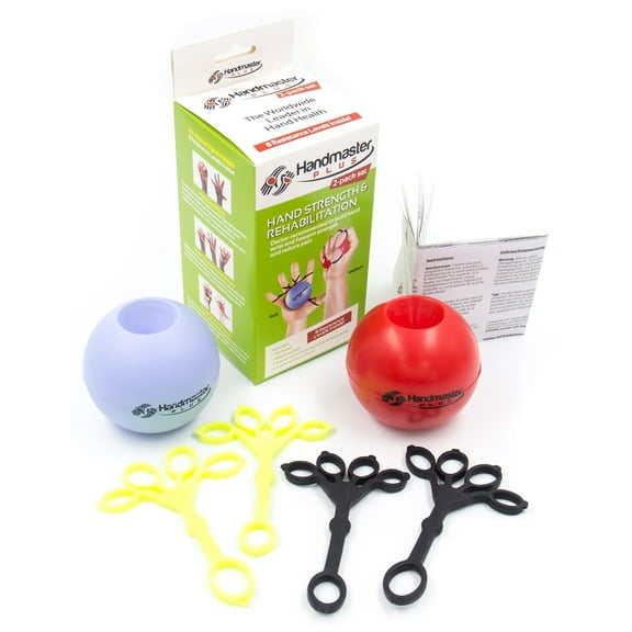 HandMaster Plus 2-Pack Exerciser Set for Post-Treatment Recovery and Training for Stability & Performance of the Finger, Thumb, Hand, Wrist, Carpal Tunnel, Forearm & Elbow.