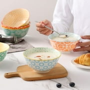 Cereal Bowls, 26 Oz​ Ceramic Bowls, Set of 6 Soup Bowls, Bowls for Kitchen, Bowl Set for Salad, Pasta, Oatmeal, 6.3 Inch-​Microwave Dishwasher Safe