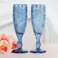 thumbnail image 2 of Weddingstar Vintage Style Pressed Glass Wine Flute - Blue, 2 of 3