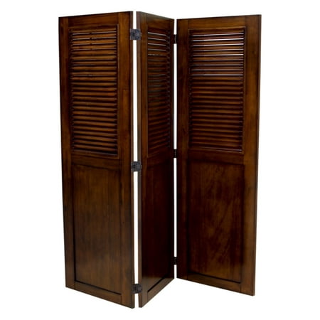 Sunset Trading Bahama Shutter Wood 3 Panel Room Divider ...