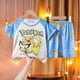 thumbnail image 3 of Pijamas de dibujos animados de Pokémon para niños y niñas, Conjunto de pijama de algodón de manga corta con pantalones cortos de Pikachu para verano, 3 of 4