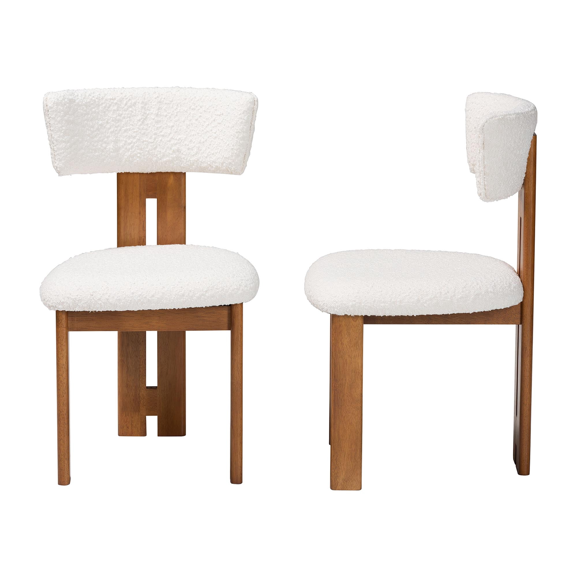Baxton Studio Kyren Modern Dining Chair, 2-Piece, Cream