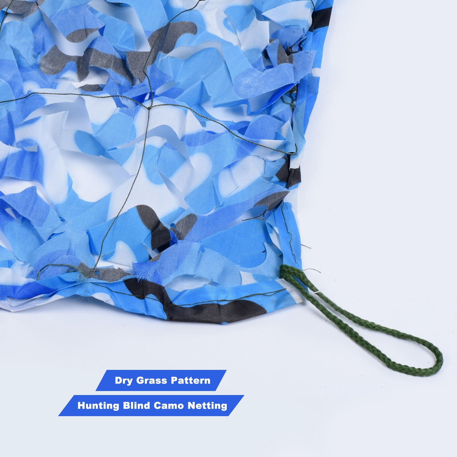 Uxcell Camo Netting, Camouflage Net, 9 x 9ft Quiet Hunting Blinds for Sunshade Camping Shooting Hunting Ocean Camo