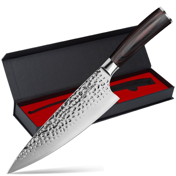 imarku Couteau de Chef Damas 8,5 Pouces, Noyau en Acier VG-10, Lame Tranchante à 67 Couches, Bord Poli à la Main 12–15°, Couteau de Chef Japonais de Qualité Supérieure, Cadeau Idéal pour les Cuisiniers à Domicile et les Passionnés de Cuisine