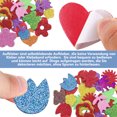 thumbnail image 3 of 80pc Assorted Star & Heart Set for Kids' Crafts, Wall Decor, Creative Activities Sparkling Foam Stickers, 3 of 7