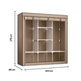 thumbnail image 2 of Closet Organizador Armable de Acero Inoxidable | Armario de Almacenamiento para Ropa | Ropero Portatil | Mueble de Tela Impermeable con Cierre | Perchero Guardaropa para Recamara, 2 of 5