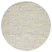 SAFAVIEH Vermont Windsor Solid Area Rug, Dark Gold/Blue, 6' x 6' Round