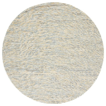 SAFAVIEH Vermont Windsor Solid Area Rug, Dark Gold/Blue, 6' x 6' Round