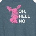 thumbnail image 3 of Instant Message - Punk Rabbit Oh Hell No  - Women's Racerback Tank Top, 3 of 6