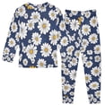 thumbnail image 2 of FORMRS Long Sleeve Top and Pants Pajama Set for Niños 2-Piece Sleepwear, Sizes 18M-8Y, Retro Daisy Pattern, 2 of 6