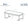 thumbnail image 3 of ACME Boice Rectangular Bench with Metal Tube in Black Fabric and Champagne, 3 of 3