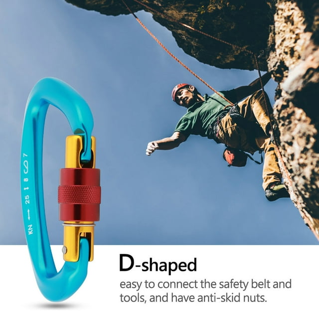 Serrure D'Escalade, Serrure en Forme de D à Haute Résistance Stable, Portable, Facile à Connecter pour Appareil Extérieur